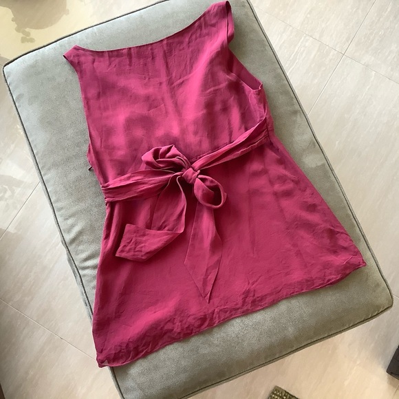 V-Neck Silk Blouse - Picture 2 of 4